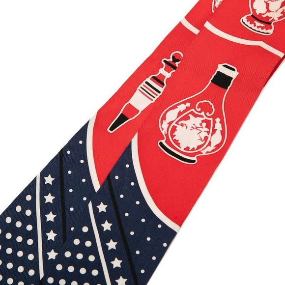 Hermes Twilly Les Flacons Bandana Perfume Bottle Red Multicolor Silk Ladies - Picture 2 of 6